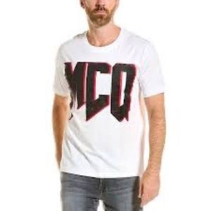 Mcq By Alexander Mcqueen Mens Tour Logo Relaxed Fit T-Shirt, White